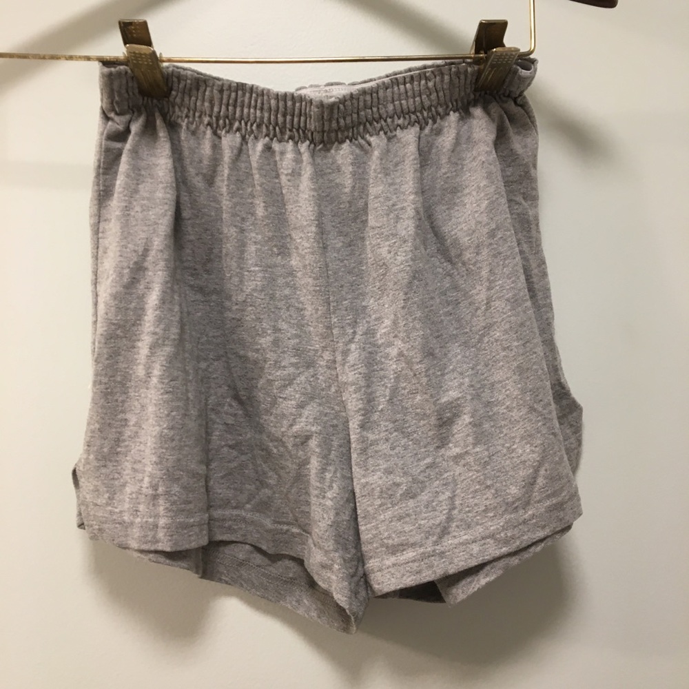 SOFFEE solid gray shorts elastic waist